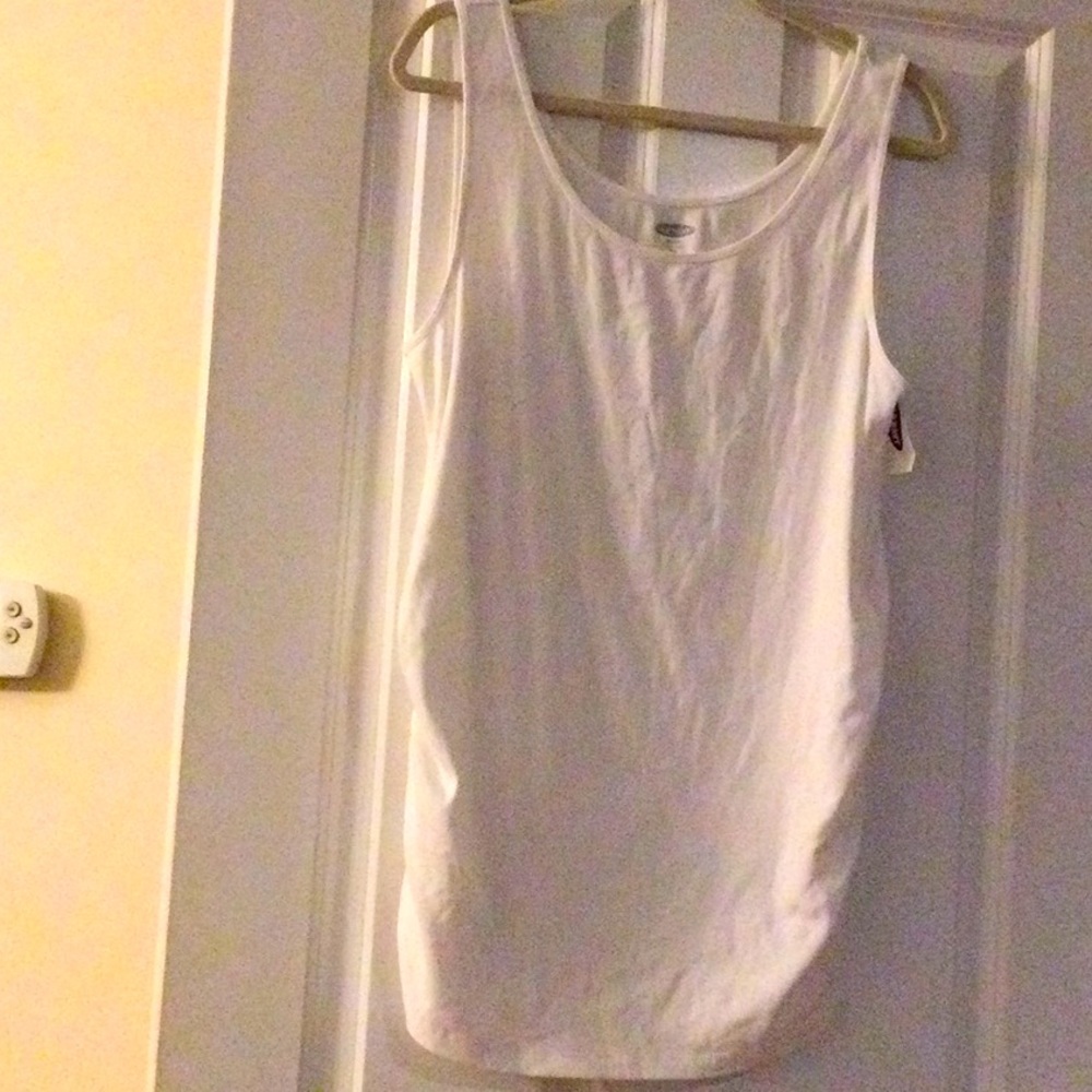 Maternity White Tank Top